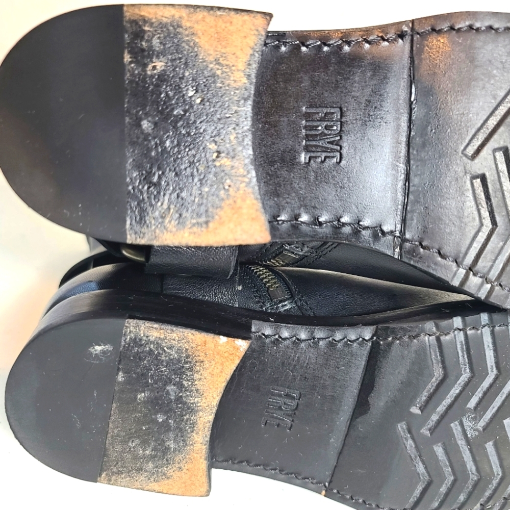 FRYE Veronica Short Harness Moto Western Boots in Black Size 7 - Picture 13 of 15